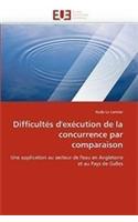 Difficult�s d''ex�cution de la Concurrence Par Comparaison: (Omn.Univ.Europ.)
