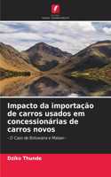 Impacto da importação de carros usados ​​em concessionárias de carros novos