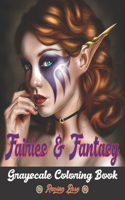 Fairies & Fantasy Coloring Book: Grayscale Coloring Book for Adults with Beautiful Fairies, Elves, Warriors, and More Vol3