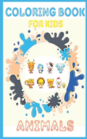 Coloring book for kids animals: Coloring book for kids 2-4 100 cute animals with their names