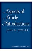 Aspects of Article Introductions, Michigan Classics Ed.