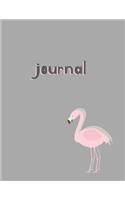 Journal: Dotted Pages Journal / Notebook With Flamingo, Simple And Elegant