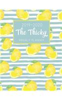 The Thicky 2019-2020 Weekly Planner: 16-Month Organizer with Montly Overviews Weekly & Daily Planner Notes & Password Tracker Big Planner - Lemons