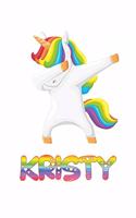 Kristy: Kristy 6x9 Journal Notebook Dabbing Unicorn Rainbow