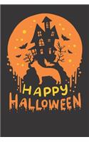 Notebook: Australian Cattle Dog Happy Halloween Gift Dot Grid Dotted 6x9 120 Pages