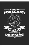 Weekend forecast netball drinking: 6x9 Netball - blank with numbers paper - notebook - notes