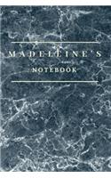 Madeleine's Notebook: Personalised Custom notebook for Madeleine: Beautiful marble effect notebook notepad jotter - makes a special personal gift and present for Madelein