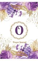 Praise and Worship Prayer Journal - Purple Rose Passion - Monogram Letter O