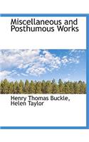 Miscellaneous and Posthumous Works