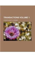 Transactions Volume 1