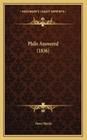 Philo Answered (1836)