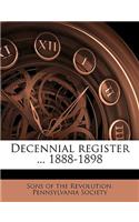 Decennial register ... 1888-1898