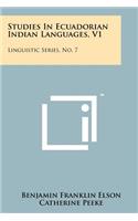 Studies In Ecuadorian Indian Languages, V1