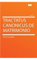 Tractatus Canonicus de Matrimonio Volume 1