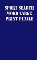 sport search word large print puzzle