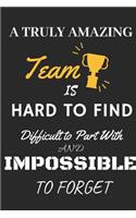 A Truly Amazing Team is Hard to Find - Difficult to Part With and Impossible to Forget