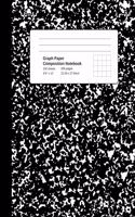 Graph Paper Composition Notebook: Marble Grid Paper Notebook, Quad Ruled, 4 Square Per Inch (4x4), 100 Sheets, 200 pages (Large, 8.5 x 11)