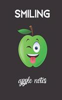 smiling apple notes: small lined Apple Fruit Notebook / Travel Journal to write in (6'' x 9'') 120 pages
