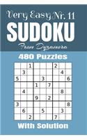 Very Easy Sudoku Nr.11: 480 puzzles with solution