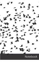 Notebook: Pájaros, Multitud, Silueta, Animales Cuaderno / Diario / Libro de escritura / Notas - 6 x 9 pulgadas (15.24 x 22.86 cm), 150 páginas, superficie bri