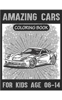 Amazing Cars Coloring book For Kids Age 06-14