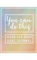 Week Per Page Goal Journal