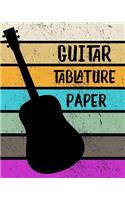 Guitar Tablature Paper: Blank Notebook 6 line staves and 5 blank chord boxes on top of each page 110 pages