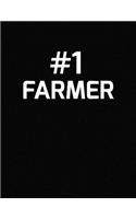 #1 Farmer: Number 1 Farmer Blank Line Appreciation Notebook (8.5 X 11 - 110 Blank Pages)