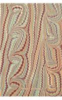 Notebook: Vintage Marbling Journal - Retro Pastel Marbled Endpaper Design - 100 Wide Ruled 6 X 9 Pages