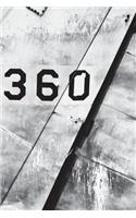 360 Tail Number - Lined Notebook with Margins - 6X9: Medium Ruled, Soft Cover, 6 x 9 Journal, 101 Pages