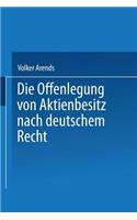 Offenlegung Von Aktienbesitz Nach Deutschem Recht