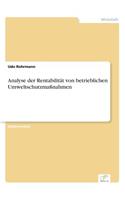 Analyse der Rentabilität von betrieblichen Umweltschutzmaßnahmen
