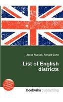 List of English Districts