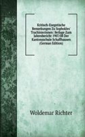 Kritisch-Exegetische Bemerkungen Zu Sophokles' Trachinierinnen: Beilage Zum Jahresbericht 1907/08 Der Kantonsschule Schaffhausen (German Edition)