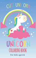 Unicorn coloring book: For kids ages 4-8 funny coloring drawing
