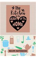 The Kitchen is the Heart of the Home Recipe Notebook