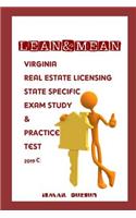 LEAN & MEAN Virginia Real Estate Licensing State Specific Exam Study and Practice Test