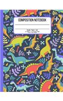 Composition Notebook Graph Paper 4x4 Quad 55 Sheets / 110 Writing Pages 7.44 x 9.69 Inches