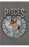 Pisces: Zodiac Journal, Notebook, Diary or Sketchbook with Lined Paper