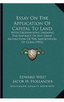 Essay on the Application of Capital to Land