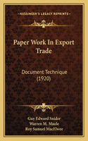 Paper Work In Export Trade