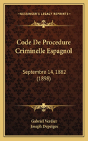Code De Procedure Criminelle Espagnol