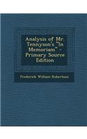 Analysis of Mr. Tennyson's in Memoriam