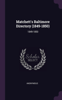 Matchett's Baltimore Directory (1849-1850)