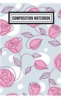 Floral Wide Ruled Composition Notebook