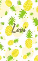 Levi: Personalized Pineapple fruit themed Dotted Grid Notebook Bullet Grid Journal teacher gift teacher Appreciation Day Gift for kids students classmate 