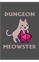 Dungeon Meowster DnD Notebook Journal 100 Lined Pages matte.