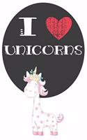 I Heart Unicorns: A Cute Unicorn Lovers Journal / Notebook / Diary Perfect for Birthday Present or Christmas Gift Great for kids, Teens or Students(6x9 - 110 Blank Li