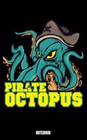 Pirate Octopus Notebook: Octopus Notizbuch A5 linierte 110 Seiten, Notizheft / Tagebuch / Reise Journal, perfektes Geschenk für Sie Ihre Familie und Freunde gedacht, die den