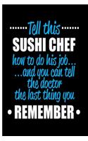 Sushi Chef Blank Journal Notebook